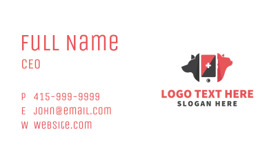 Veterinary Pet Animal Business Card Image Preview