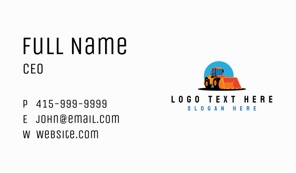 Machinery Construction Bulldozer Business Card Design Image Preview