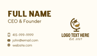 Brown Global Coffee  Business Card Image Preview