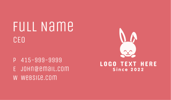 Cute Baby Bunny Business Card Design Image Preview