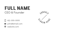 Minimal Circle Line Text Business Card Design