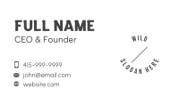 Minimal Circle Line Text Business Card Design