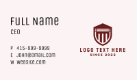 Architecture Column Shield Business Card Image Preview