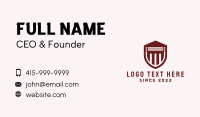 Architecture Column Shield Business Card Image Preview