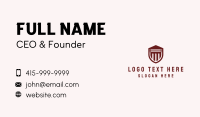 Architecture Column Shield Business Card Preview