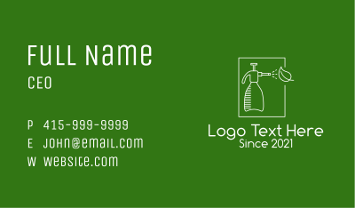 White Watering Bottle  Business Card Image Preview
