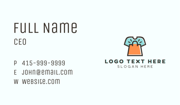 T-shirt Shopping Bag Ecommerce Business Card Design Image Preview