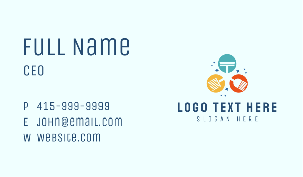 Home Cleaning Tools Business Card Design Image Preview