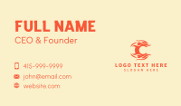 Blazing Fire Letter C Business Card Design