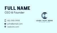 Digital Tech Letter C Business Card Preview