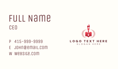 Torch Book Blog Business Card Image Preview
