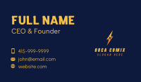 Lightning Bolt Power Business Card Design