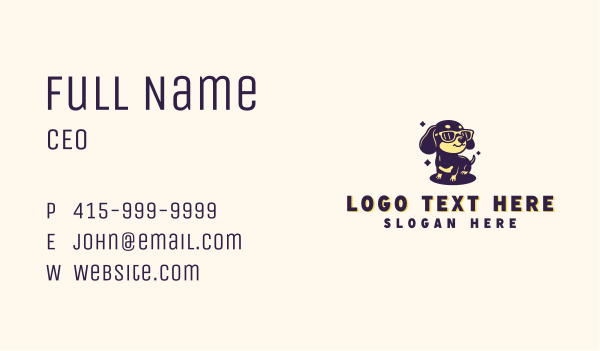 Sunglasses Puppy Dog Business Card Design Image Preview