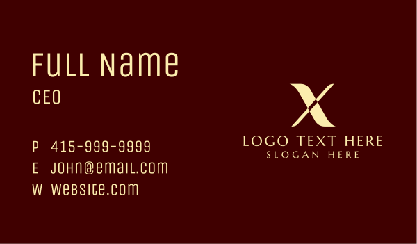 Abstract Elegant Letter X Business Card Design Image Preview