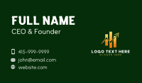 Economic Bar Chart Business Card Preview