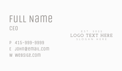 Elegant Fashion Photographer Business Card Image Preview
