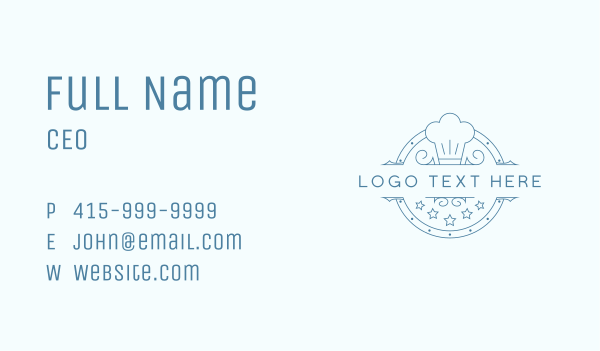 Chef Toque Stars Business Card Design Image Preview