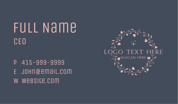 Floral Boutique Cosmetics Business Card Design Image Preview
