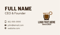 Coffee Cup Key Business Card Image Preview