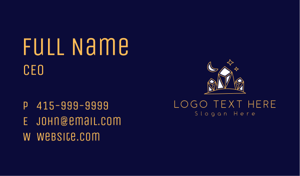 Luxe Precious Stone Business Card Design Image Preview