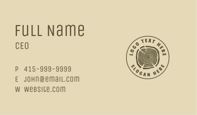 Hipster Wood Log Business Card Image Preview