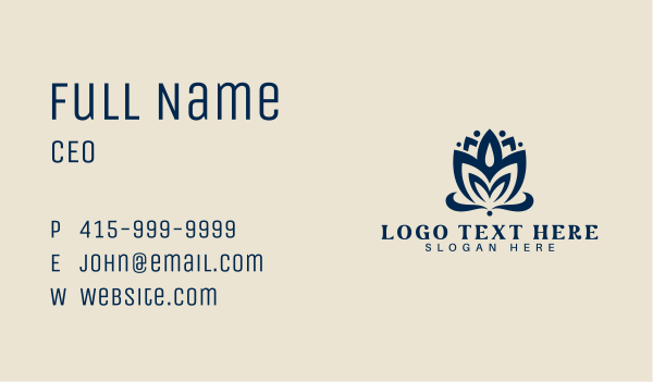 Lotus Bloom Petal Business Card Design Image Preview