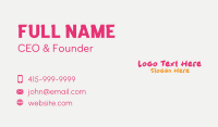 Fun Playful Wordmark  Business Card Image Preview