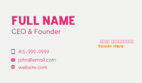 Fun Playful Wordmark  Business Card Image Preview