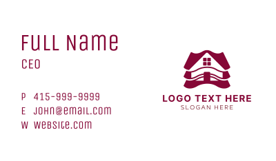 Red Roof House Business Card Image Preview