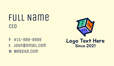 Multicolor Chat Dice Business Card Image Preview