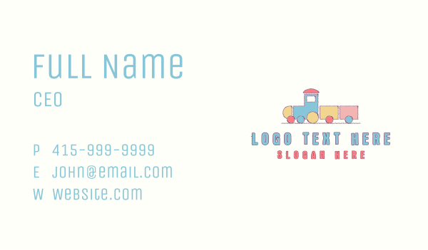 Child Toy Train Business Card Design Image Preview