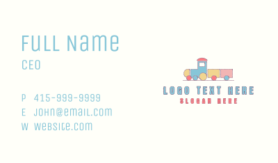 Child Toy Train Business Card Image Preview