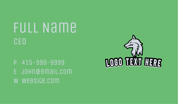 Wild Wolf Animal Business Card Design Image Preview