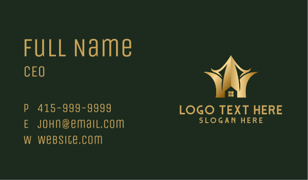 Golden Crown Realty  Business Card Design Image Preview