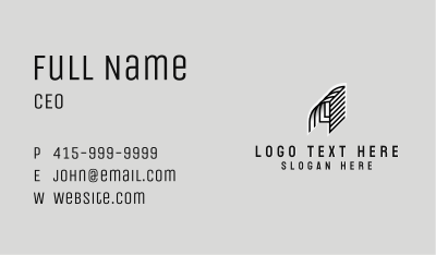 Structure Builder Interior Design Letter A Business Card Image Preview