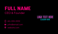 Neon Tech Wordmark Business Card Image Preview