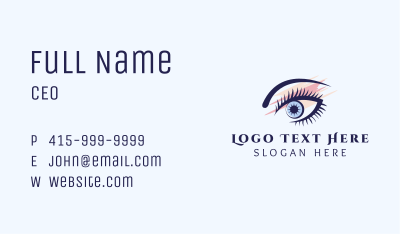 Colorful Eyebrow & Eyelash Business Card