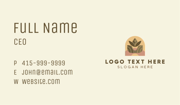 Indoor Plant Shop  Business Card Design Image Preview