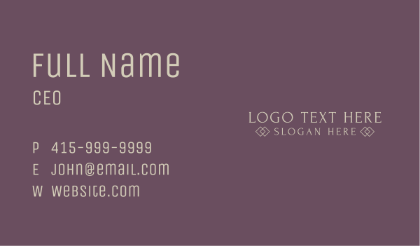 Luxury Marketing Wordmark Business Card Design Image Preview