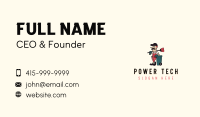 Janitorial Garbage Cleaner Business Card Design