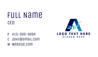 Telecom Company Letter A Business Card Image Preview