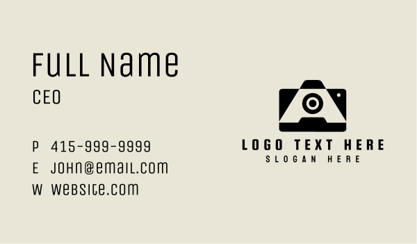 Black Camera Letter A Business Card Design Image Preview