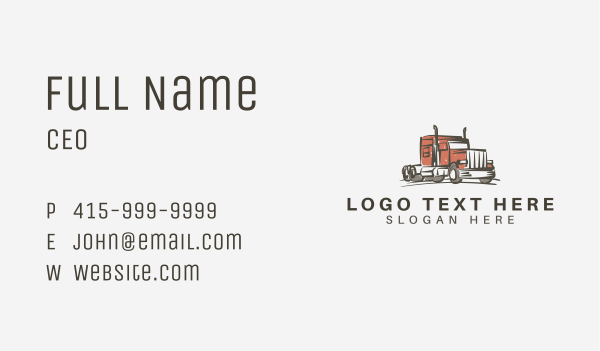 Freight Cargo Express Business Card Design Image Preview