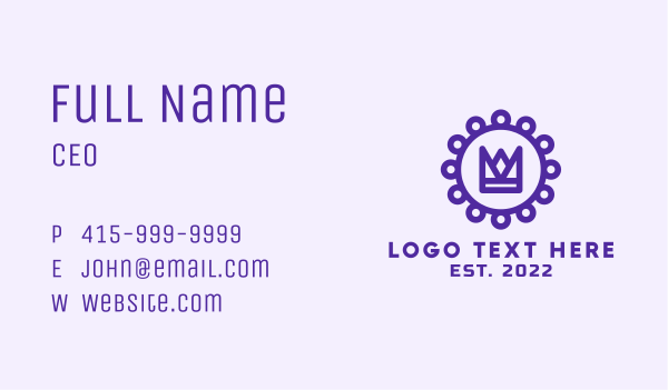 Royal Queen Crown  Business Card Design Image Preview