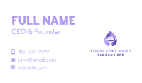Purple Water Droplet Business Card Image Preview