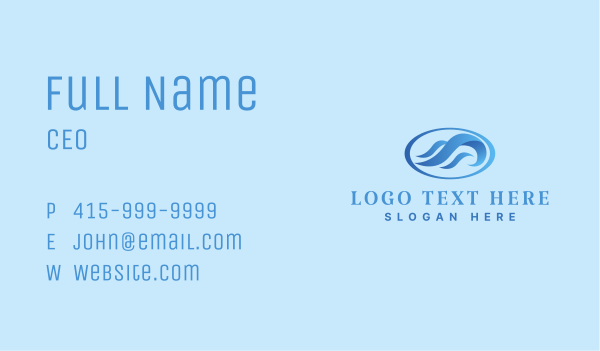 Creative Wave Agency Business Card Design