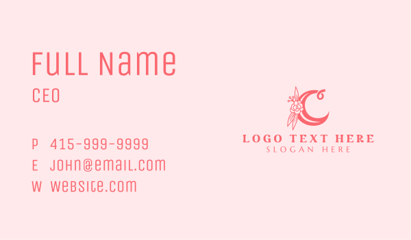 Floral  Cursive Letter C Business Card Design Image Preview