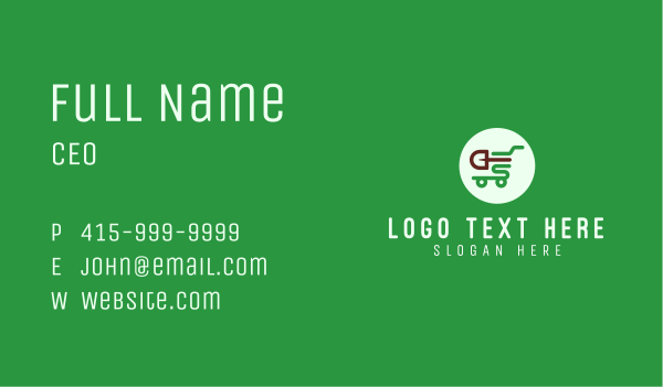 Gardening Shopping Cart Business Card Design Image Preview