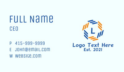 Financing Corporation Letter Business Card Image Preview