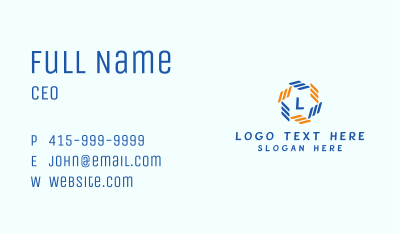 Financing Corporation Letter Business Card Image Preview